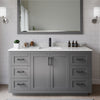 Custom image for Dark Gray with Matte Black Trim / Carrara Cultured Marble / 58