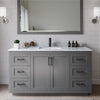 Custom image for Dark Gray with Matte Black Trim / White Carrara Marble / No Mirror