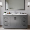 Custom image for Dark Gray with Matte Black Trim / White Cultured Marble / No Mirror