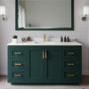 Custom image for Green with Brushed Gold Trim / White Quartz / 58