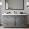 Custom image for Dark Gray with Brushed Gold Trim / Giotto Quartz / No Mirror