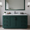 Custom image for Green with Matte Black Trim / White Carrara Marble / No Mirror