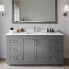 Custom image for Dark Gray with Brushed Nickel Trim / White Quartz / 58