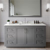 Custom image for Dark Gray with Brushed Nickel Trim / White Quartz / 58