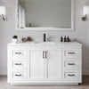 Custom image for White with Matte Black Trim / Carrara Cultured Marble / 58