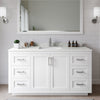 Custom image for White with Brushed Nickel Trim / Giotto Quartz / No Mirror