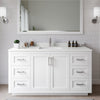 Custom image for White with Brushed Nickel Trim / White Quartz / 58