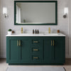 Custom image for Green with Brushed Gold Trim / Carrara Cultured Marble / No Mirror