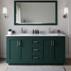 Custom image for Green with Brushed Nickel Trim / White Carrara Marble / No Mirror