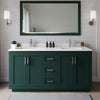 Custom image for Green with Brushed Nickel Trim / White Quartz / No Mirror