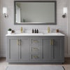 Custom image for Dark Gray with Brushed Gold Trim / White Cultured Marble / 58