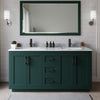Custom image for Green with Matte Black Trim / White Carrara Marble / No Mirror