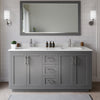 Custom image for Dark Gray with Brushed Nickel Trim / Carrara Cultured Marble / 58