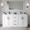 Custom image for White with Matte Black Trim / White Cultured Marble / 58