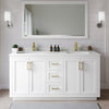 Custom image for White with Brushed Gold Trim / Giotto Quartz / 58