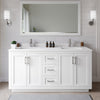 Custom image for White with Brushed Nickel Trim / White Cultured Marble / No Mirror