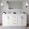 Custom image for White with Brushed Nickel Trim / White Quartz / No Mirror