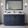 Custom image for Dark Blue with Matte Black Trim / White Cultured Marble / No Mirror
