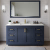 Custom image for Dark Blue with Brushed Gold Trim / Giotto Quartz / No Mirror
