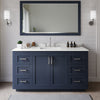 Custom image for Dark Blue with Brushed Nickel Trim / White Quartz / No Mirror
