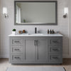 Custom image for Dark Gray with Matte Black Trim / White Carrara Marble / 58