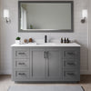 Custom image for Dark Gray with Matte Black Trim / White Cultured Marble / 58