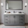 Custom image for Dark Gray with Matte Black Trim / White Quartz / 58