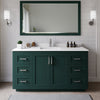 Custom image for Green with Brushed Nickel Trim / White Cultured Marble / No Mirror