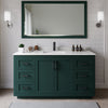Custom image for Green with Matte Black Trim / Carrara Cultured Marble / No Mirror