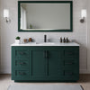 Custom image for Green with Matte Black Trim / White Carrara Marble / 58