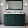 Custom image for Green with Matte Black Trim / White Cultured Marble / 58