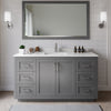 Custom image for Dark Gray with Brushed Nickel Trim / Carrara Cultured Marble / 58