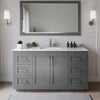 Custom image for Dark Gray with Brushed Nickel Trim / White Carrara Marble / No Mirror