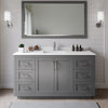 Custom image for Dark Gray with Brushed Nickel Trim / White Cultured Marble / 58