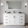 Custom image for White with Matte Black Trim / Carrara Cultured Marble / No Mirror