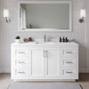 Custom image for White with Brushed Nickel Trim / White Cultured Marble / No Mirror