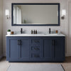 Custom image for Dark Blue with Matte Black Trim / White Carrara Marble / 70