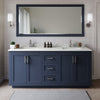 Custom image for Dark Blue with Brushed Nickel Trim / Giotto Quartz / No Mirror