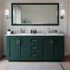 Custom image for Green with Brushed Nickel Trim / White Carrara Marble / 70