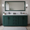 Custom image for Green with Matte Black Trim / White Carrara Marble / 70