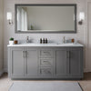 Custom image for Dark Gray with Brushed Nickel Trim / White Carrara Marble / 70