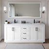 Custom image for White with Matte Black Trim / White Carrara Marble / 70