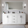 Custom image for White with Matte Black Trim / White Cultured Marble / 70