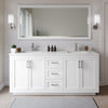 Custom image for White with Brushed Nickel Trim / Carrara Cultured Marble / No Mirror