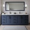 Custom image for Dark Blue with Matte Black Trim / Carrara Cultured Marble / No Mirror