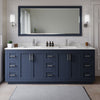 Custom image for Dark Blue with Brushed Nickel Trim / Carrara Cultured Marble / 70