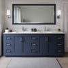 Custom image for Dark Blue with Brushed Nickel Trim / Giotto Quartz / No Mirror