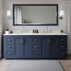 Custom image for Dark Blue with Brushed Nickel Trim / White Quartz / No Mirror