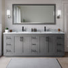 Custom image for Dark Gray with Matte Black Trim / White Carrara Marble / No Mirror