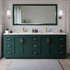 Custom image for Green with Brushed Gold Trim / Carrara Cultured Marble / No Mirror